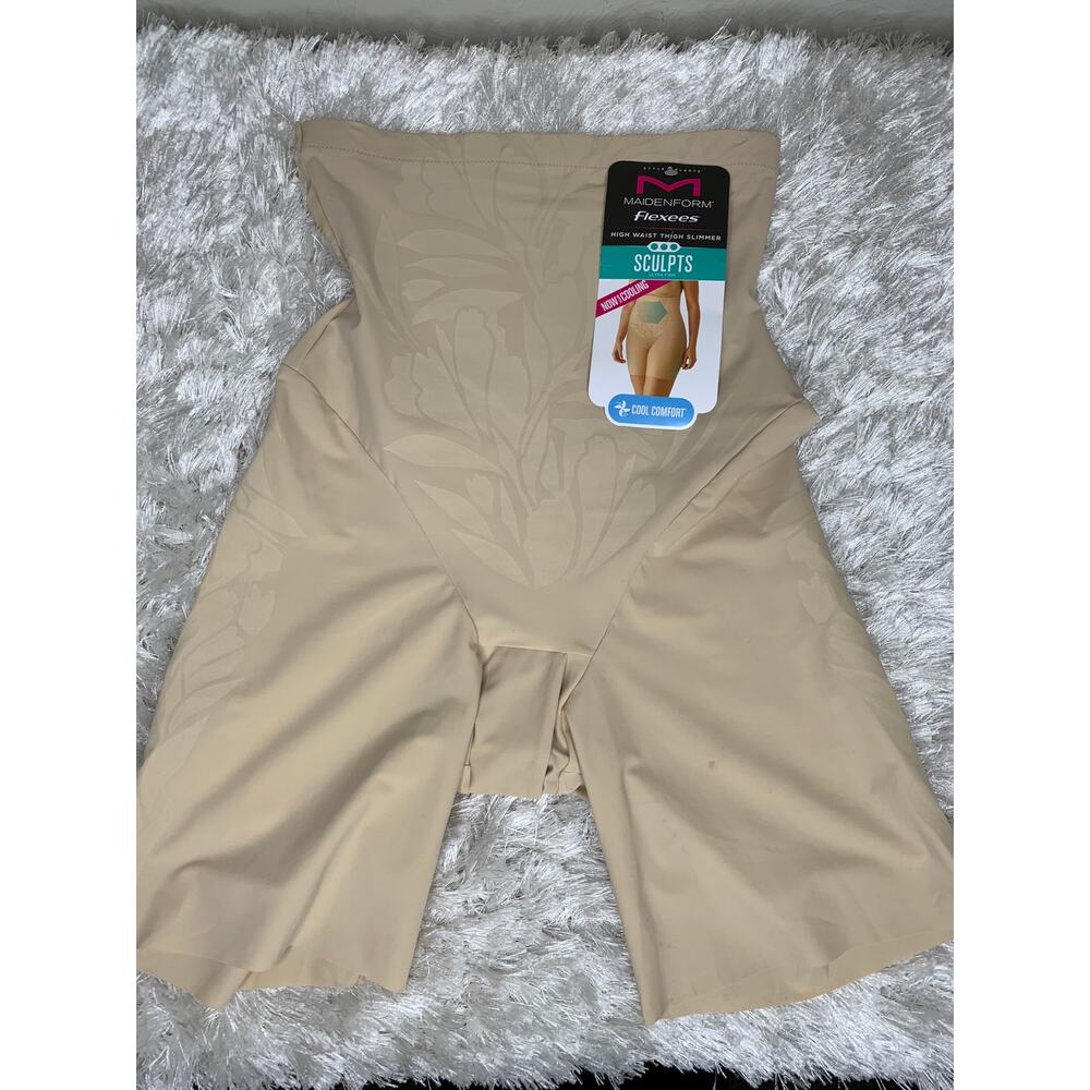 NWT Maidenform Flexees Sculpts Ultra Firm Nude Beige Sz Small Shapewear